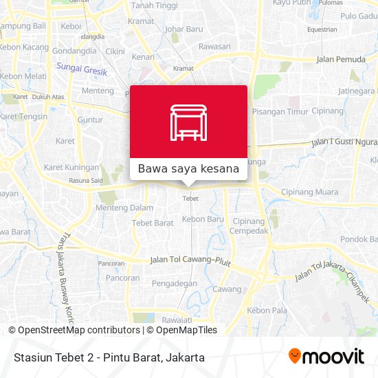 Peta Stasiun Tebet 2 - Pintu Barat