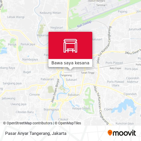 Peta Pasar Anyar Tangerang