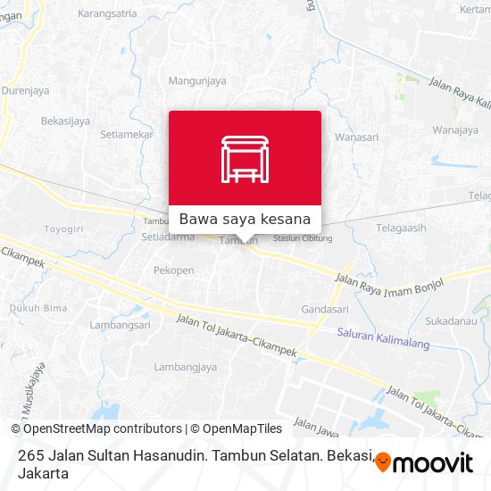 Peta 265 Jalan Sultan Hasanudin. Tambun Selatan. Bekasi