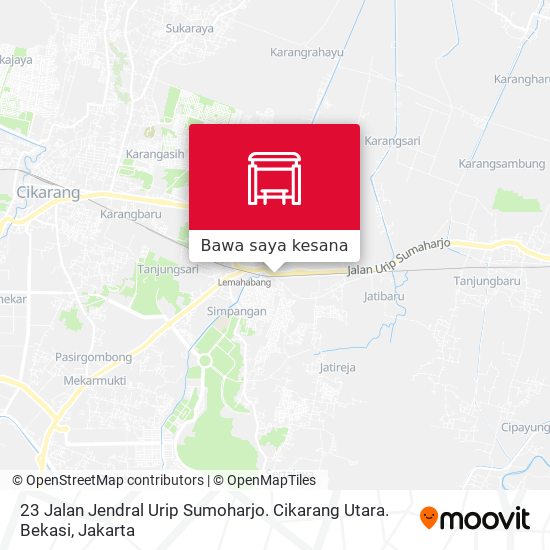 Peta 23 Jalan Jendral Urip Sumoharjo. Cikarang Utara. Bekasi