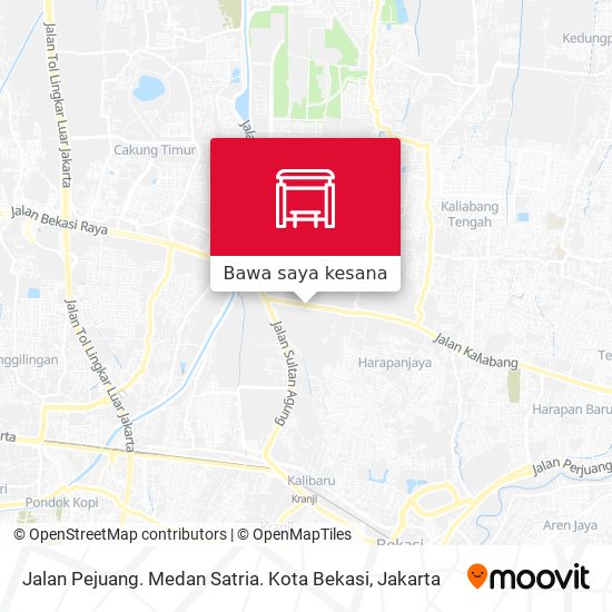 Peta Jalan Pejuang. Medan Satria. Kota Bekasi