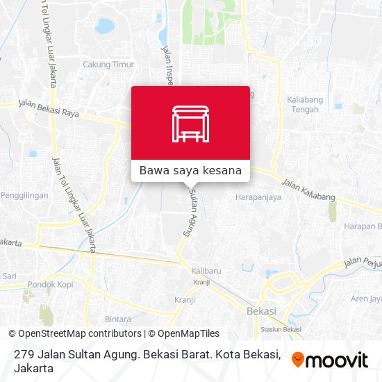 Peta 279 Jalan Sultan Agung. Bekasi Barat. Kota Bekasi