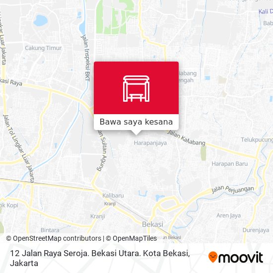 Peta 12 Jalan Raya Seroja. Bekasi Utara. Kota Bekasi