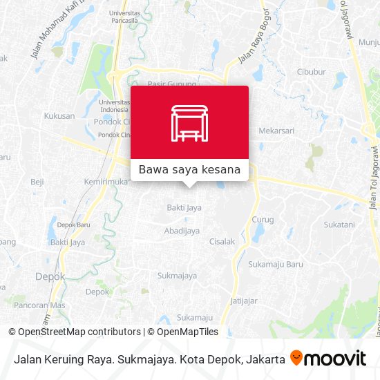 Peta Jalan Keruing Raya. Sukmajaya. Kota Depok