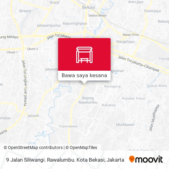 Peta 9 Jalan Siliwangi. Rawalumbu. Kota Bekasi