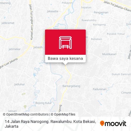 Peta 14 Jalan Raya Narogong. Rawalumbu. Kota Bekasi