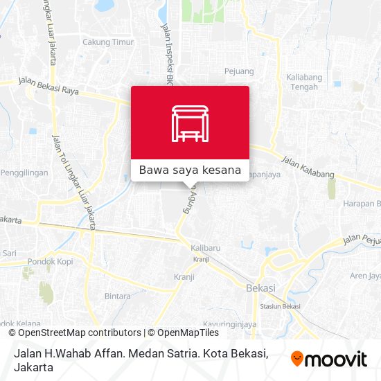 Peta Jalan H.Wahab Affan. Medan Satria. Kota Bekasi