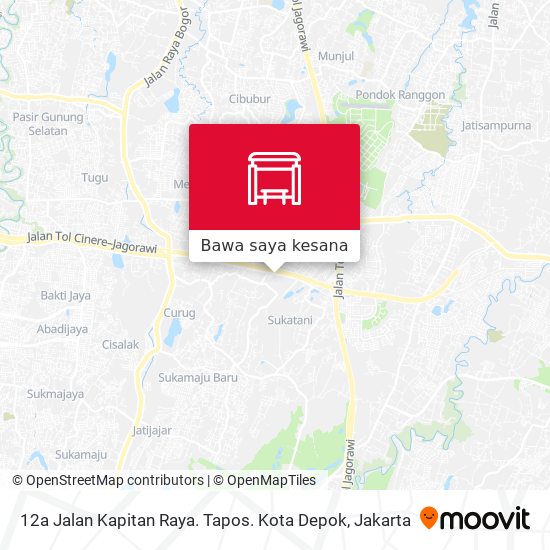 Peta 12a Jalan Kapitan Raya. Tapos. Kota Depok