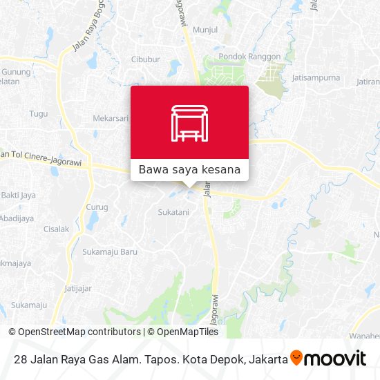 Peta 28 Jalan Raya Gas Alam. Tapos. Kota Depok