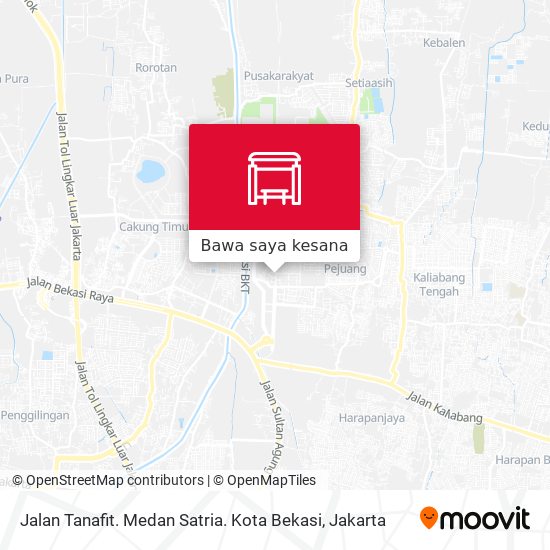 Peta Jalan Tanafit. Medan Satria. Kota Bekasi