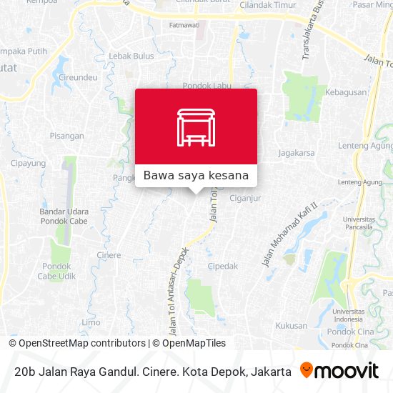 Peta 20b Jalan Raya Gandul. Cinere. Kota Depok