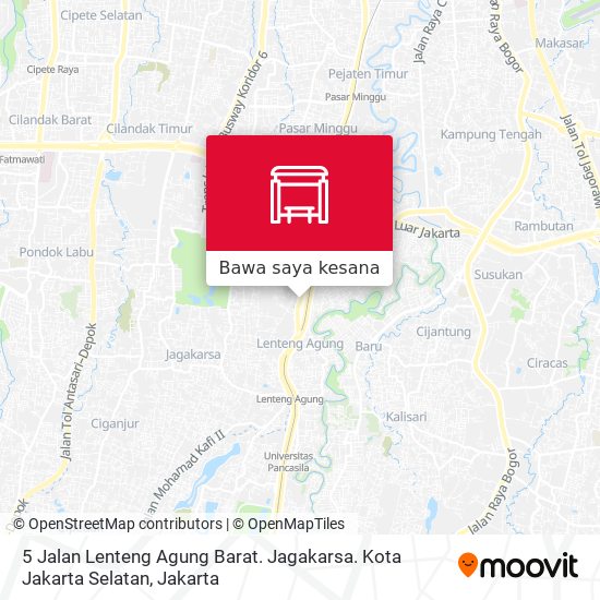Peta 5 Jalan Lenteng Agung Barat. Jagakarsa. Kota Jakarta Selatan