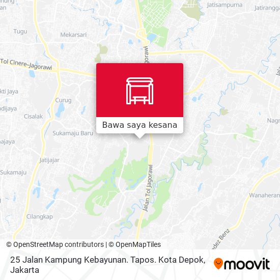 Peta 25 Jalan Kampung Kebayunan. Tapos. Kota Depok