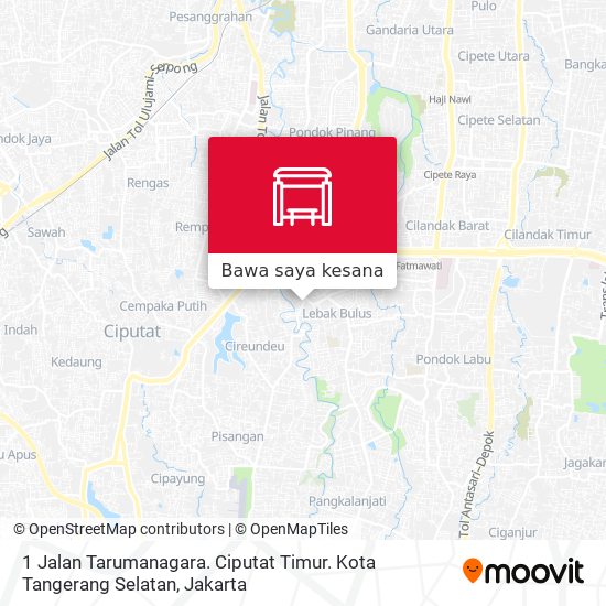 Peta 1 Jalan Tarumanagara. Ciputat Timur. Kota Tangerang Selatan
