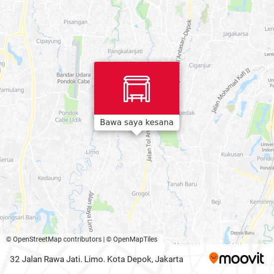 Peta 32 Jalan Rawa Jati. Limo. Kota Depok