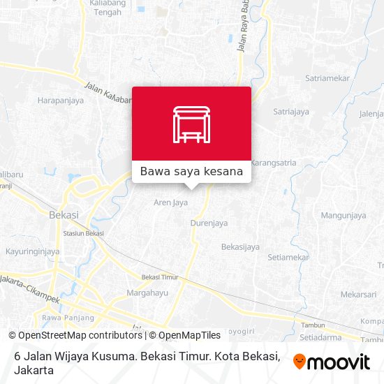 Peta 6 Jalan Wijaya Kusuma. Bekasi Timur. Kota Bekasi