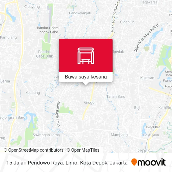Peta 15 Jalan Pendowo Raya. Limo. Kota Depok