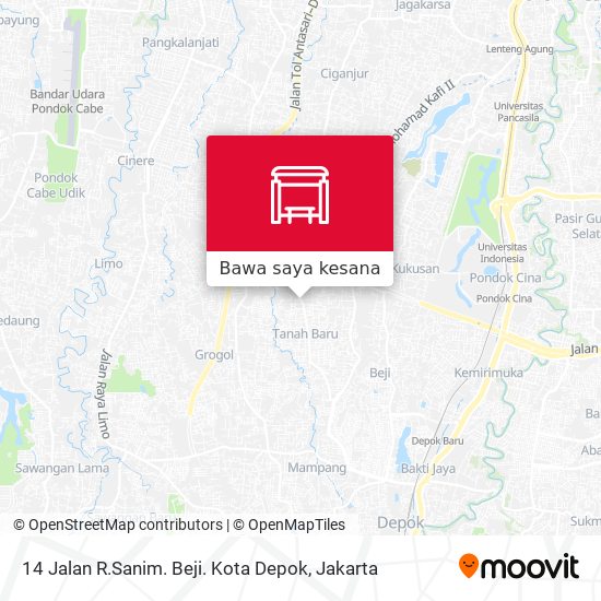 Peta 14 Jalan R.Sanim. Beji. Kota Depok