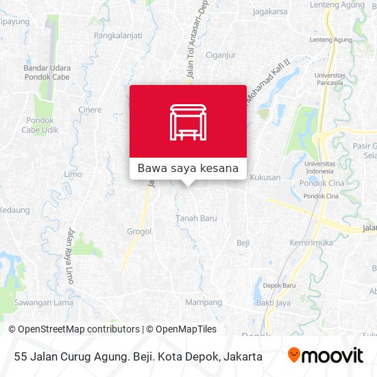 Peta 55 Jalan Curug Agung. Beji. Kota Depok
