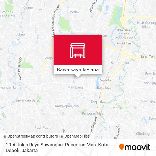 Peta 19 A Jalan Raya Sawangan. Pancoran Mas. Kota Depok