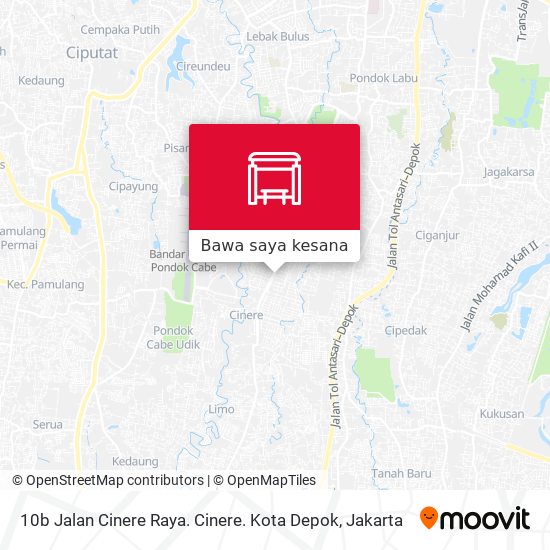 Peta 10b Jalan Cinere Raya. Cinere. Kota Depok