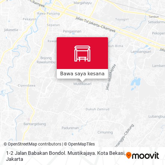 Peta 1-2 Jalan Babakan Bondol. Mustikajaya. Kota Bekasi