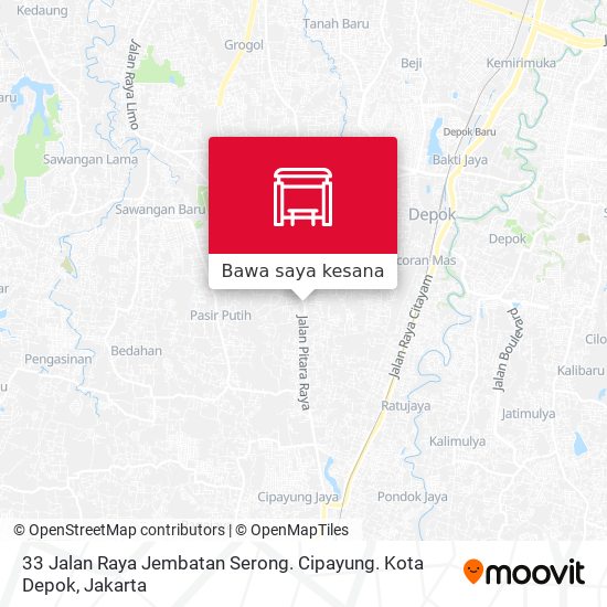 Peta 33 Jalan Raya Jembatan Serong. Cipayung. Kota Depok