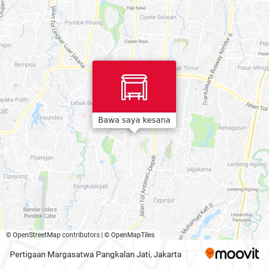 Peta Pertigaan Margasatwa Pangkalan Jati