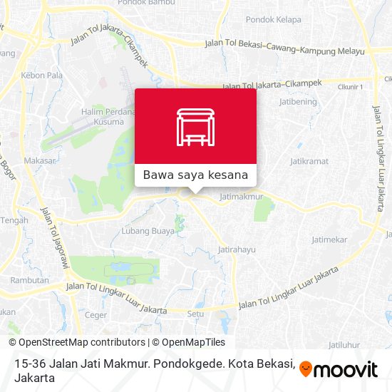 Peta 15-36 Jalan Jati Makmur. Pondokgede. Kota Bekasi