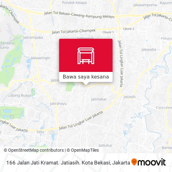 Peta 166 Jalan Jati Kramat. Jatiasih. Kota Bekasi