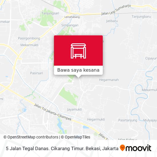 Peta 5 Jalan Tegal Danas. Cikarang Timur. Bekasi