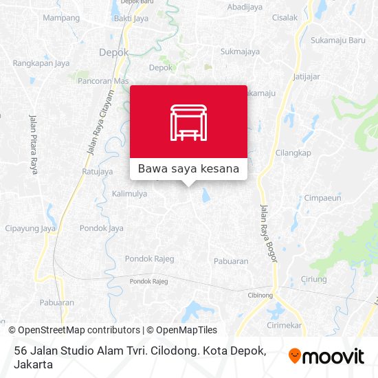 Peta 56 Jalan Studio Alam Tvri. Cilodong. Kota Depok