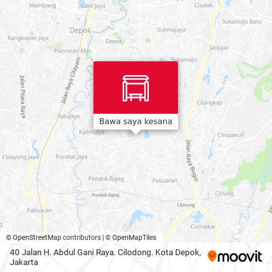 Peta 40 Jalan H. Abdul Gani Raya. Cilodong. Kota Depok