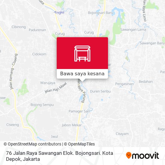 Peta 76 Jalan Raya Sawangan Elok. Bojongsari. Kota Depok