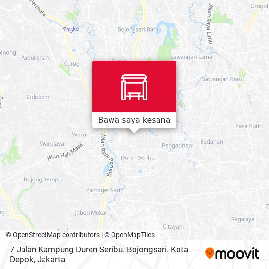 Peta 7 Jalan Kampung Duren Seribu. Bojongsari. Kota Depok