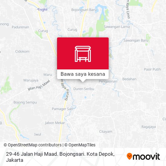 Peta 29-46 Jalan Haji Maad. Bojongsari. Kota Depok