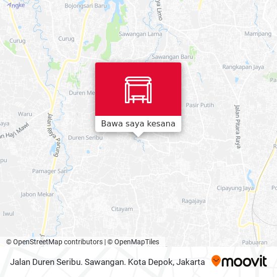 Peta Jalan Duren Seribu. Sawangan. Kota Depok
