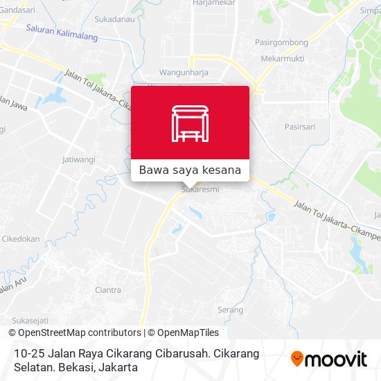 Peta 10-25 Jalan Raya Cikarang Cibarusah. Cikarang Selatan. Bekasi