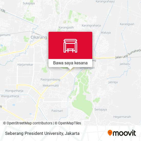 Peta Seberang President University