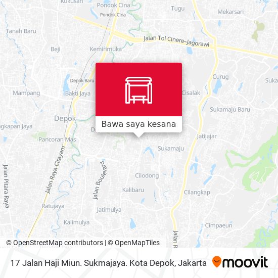 Peta 17 Jalan Haji Miun. Sukmajaya. Kota Depok