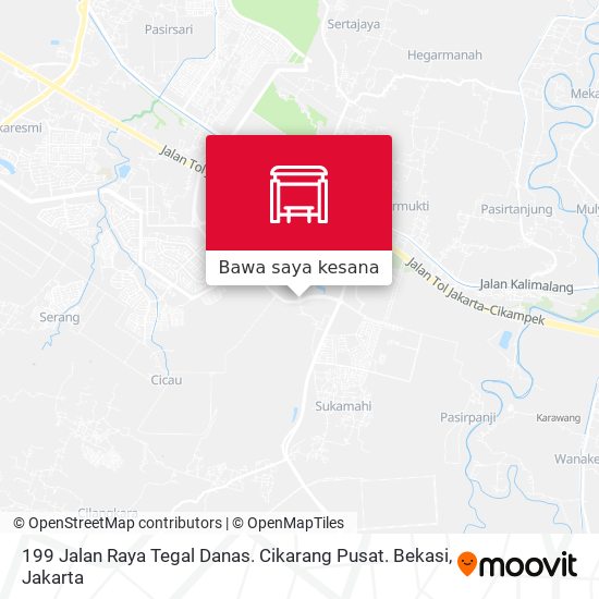 Peta 199 Jalan Raya Tegal Danas. Cikarang Pusat. Bekasi