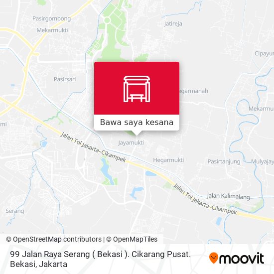 Peta 99 Jalan Raya Serang ( Bekasi ). Cikarang Pusat. Bekasi