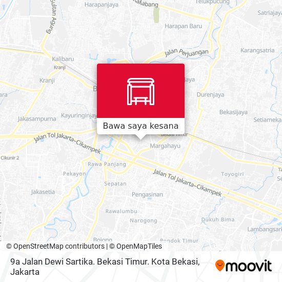 Peta 9a Jalan Dewi Sartika. Bekasi Timur. Kota Bekasi