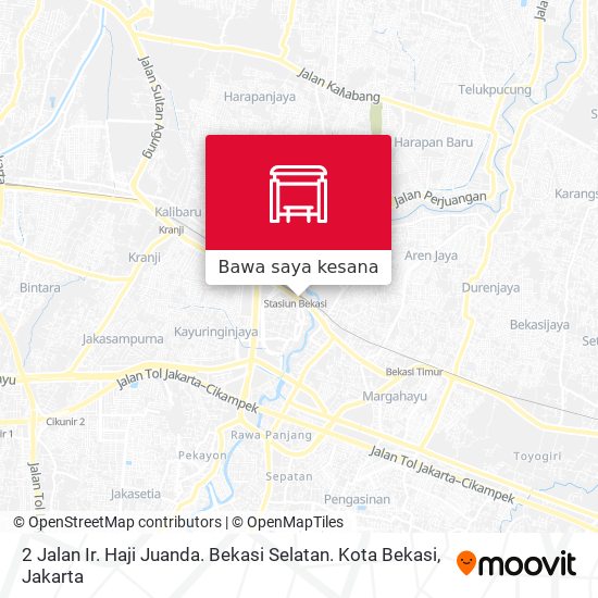 Peta 2 Jalan Ir. Haji Juanda. Bekasi Selatan. Kota Bekasi
