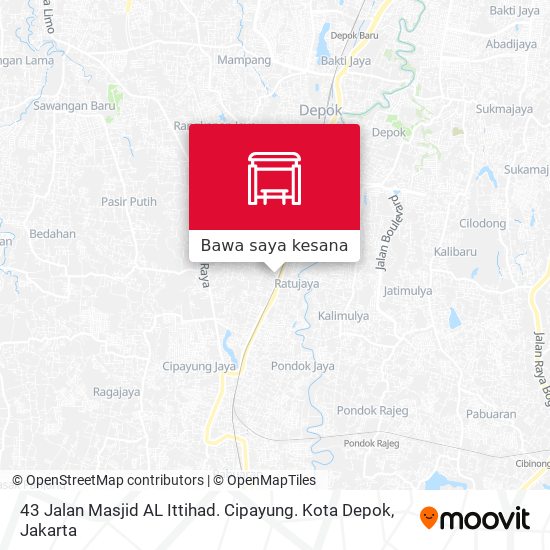 Peta 43 Jalan Masjid AL Ittihad. Cipayung. Kota Depok