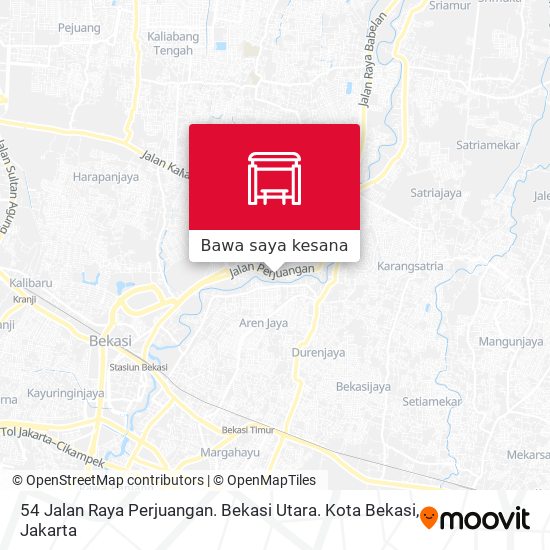 Peta 54 Jalan Raya Perjuangan. Bekasi Utara. Kota Bekasi