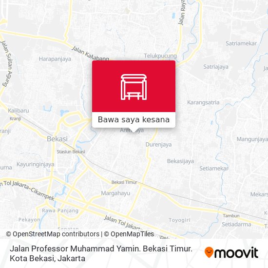 Peta Jalan Professor Muhammad Yamin. Bekasi Timur. Kota Bekasi