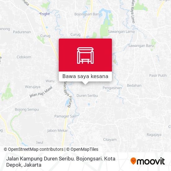 Peta Jalan Kampung Duren Seribu. Bojongsari. Kota Depok
