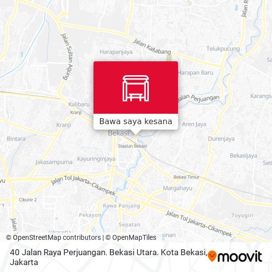 Peta 40 Jalan Raya Perjuangan. Bekasi Utara. Kota Bekasi