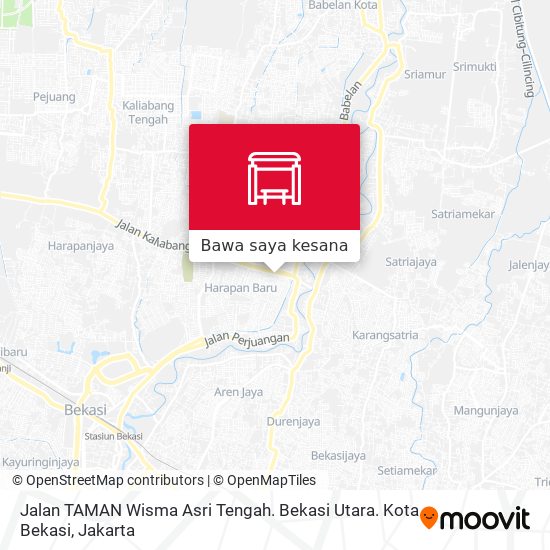 Peta Jalan TAMAN Wisma Asri Tengah. Bekasi Utara. Kota Bekasi